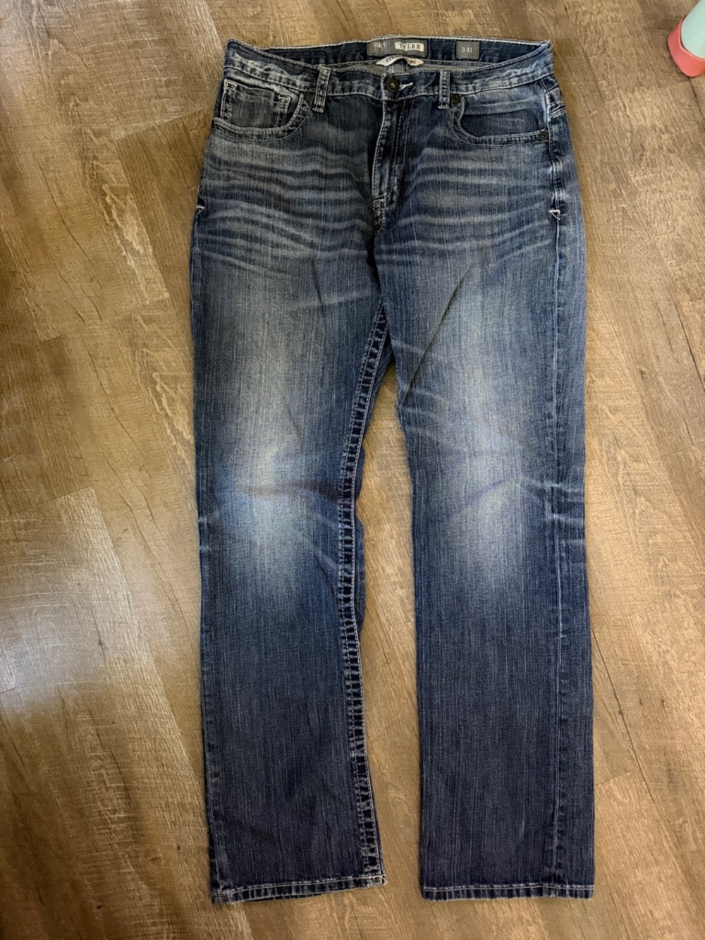 Men's Straight Leg BKE Tyler Faded Blue Jeans